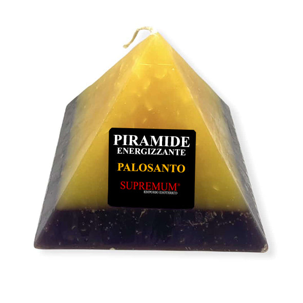 CANDELA PIRAMIDE PALOSANTO ELEVAZIONE SPIRITUALE, PROTEZIONE  E PURIFICAZIONE